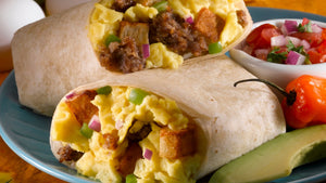 The Ultimate Breakfast Burrito with Uncle Keith's Red Sauce